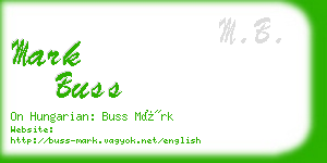 mark buss business card